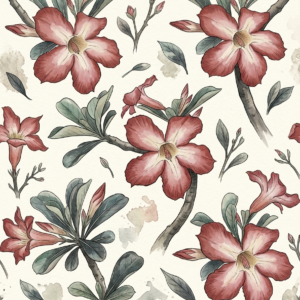 Desert Rose Artisanal Tossed Floral Pattern